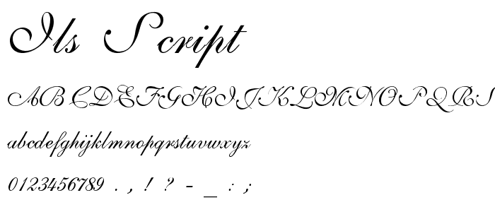 ILS Script font
